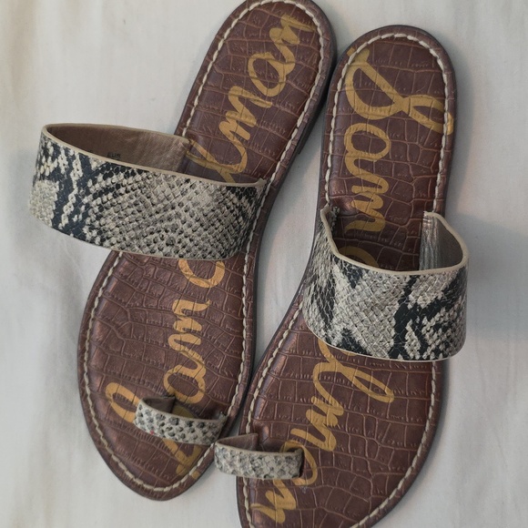 Sam Edelman Snake Print Sandals - Picture 2 of 4